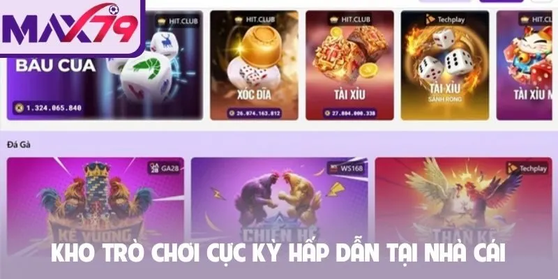 Kho trò chơi cực kỳ hấp dẫn tại nhà cái
